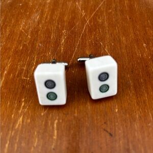 Two dots mini mahjong Cufflinks